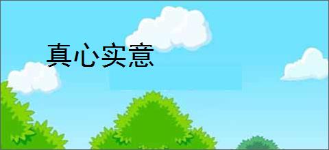 真心实意