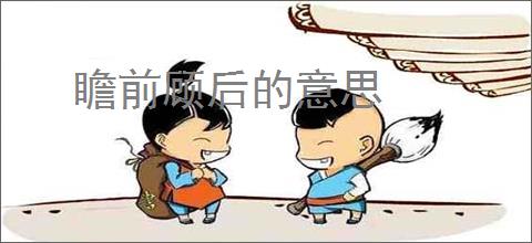 瞻前顾后的意思