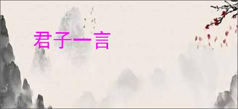 君子一言