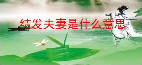 结发夫妻是什么意思